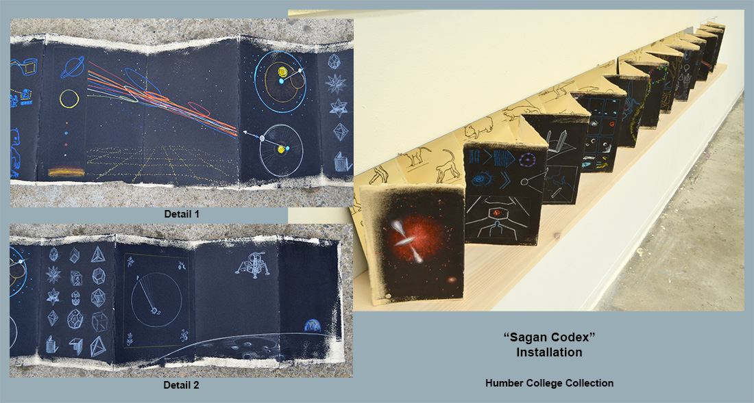 Carl Sagan Codex Installation and closeups